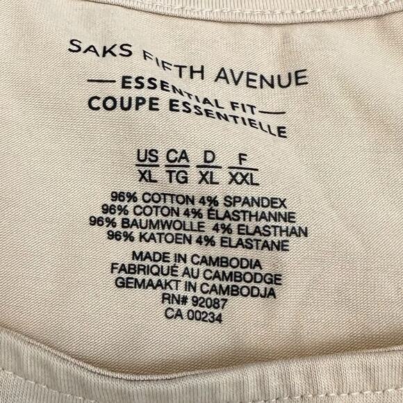 Saks Fifth Avenue Essential Fit Stretch Tank Top Nude Size XL NWT - Picture 3 of 3